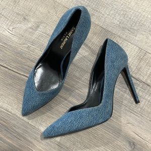 YSL Saint Laurent Denim Heels